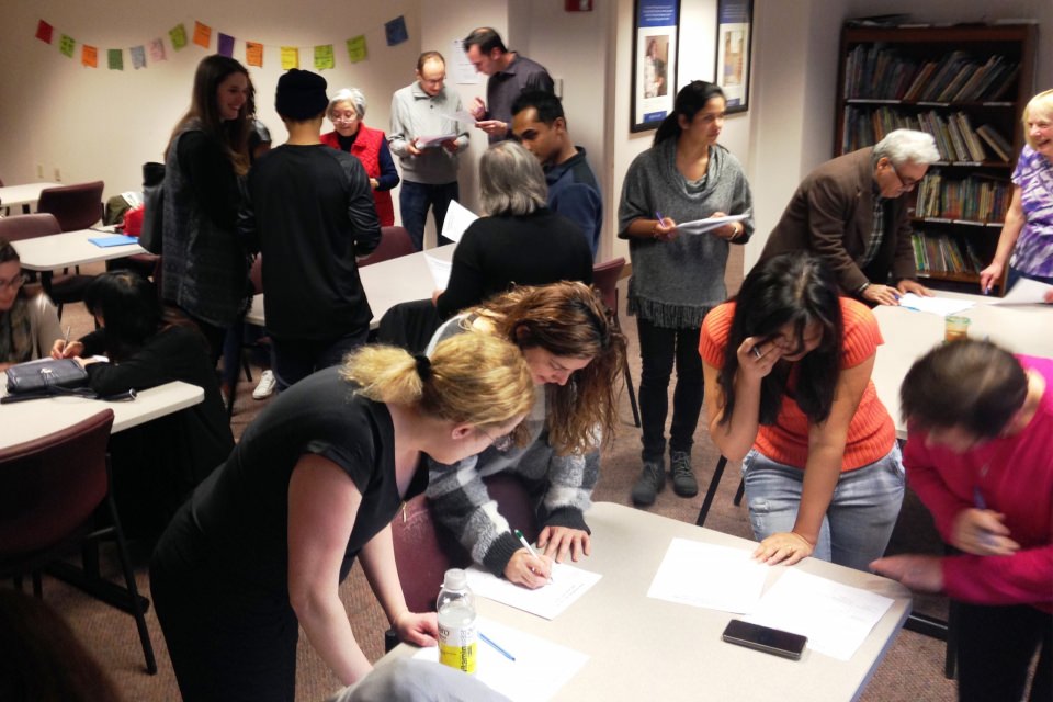 Employees of Maher Duessel recently visited for a Classroom Conversation Partners class to help ESL students practice their speaking and listening skills.
