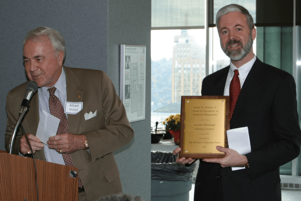 Don  Block accepts Wishart award